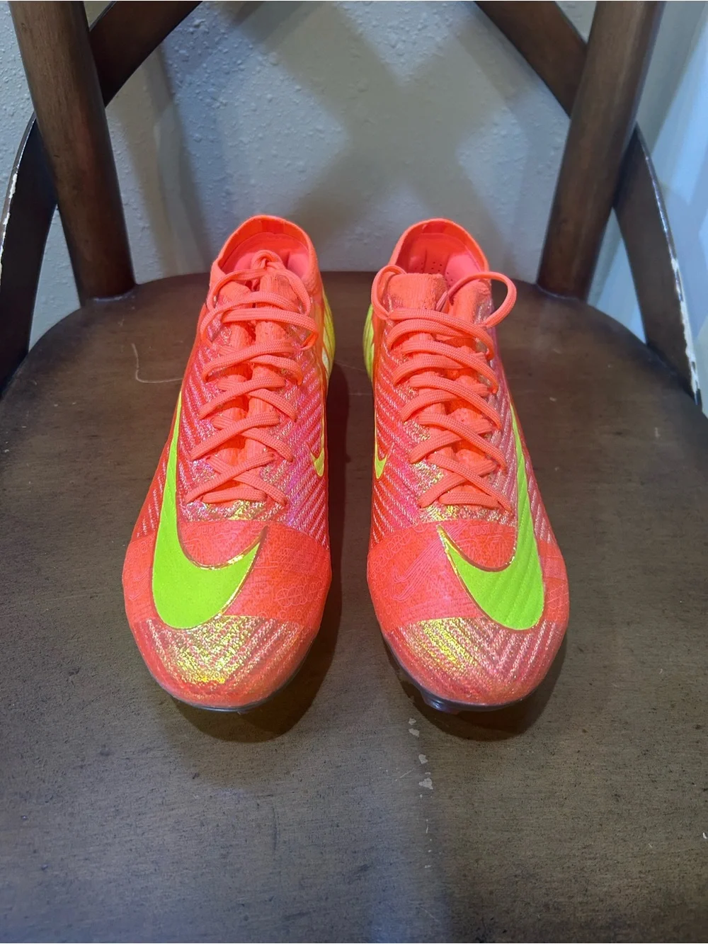 Nike Mercurial Vapor elite 16 soccer Cleats in Neon Orange and Neon Green